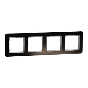   Schneider Electric Sedna Elements - SDD361804 -Négyes keret, univerzális, kristályfekete