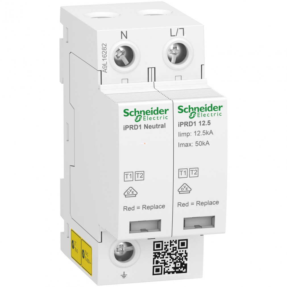 Schneider A9 iPRF1 túlfeszültség-korlátozó, 12.5r, 1P-N A9L16282 (A9L16282)