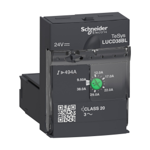   Schneider Electric TeSys U - LUCD38BL - fejlett vezérlőegység 20 - es osztályú, 3 - fázisú 3PH 9,5 - 38A 24V DC
