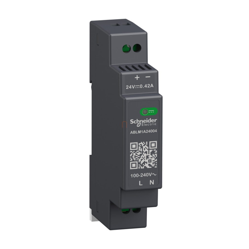 Modicon Modular tápegység, moduláris, DIN sínre szerelhető, 1fázisú, 24 VDC, 0,4 A, 10W ABLM1A24004 Schneider