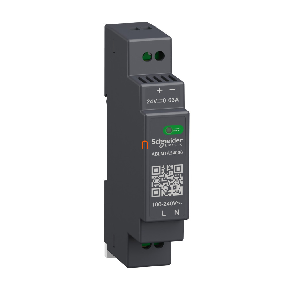 Modicon Modular tápegység, moduláris, DIN sínre szerelhető, 1fázisú, 24 VDC, 0,6 A, 15W ABLM1A24006 Schneider