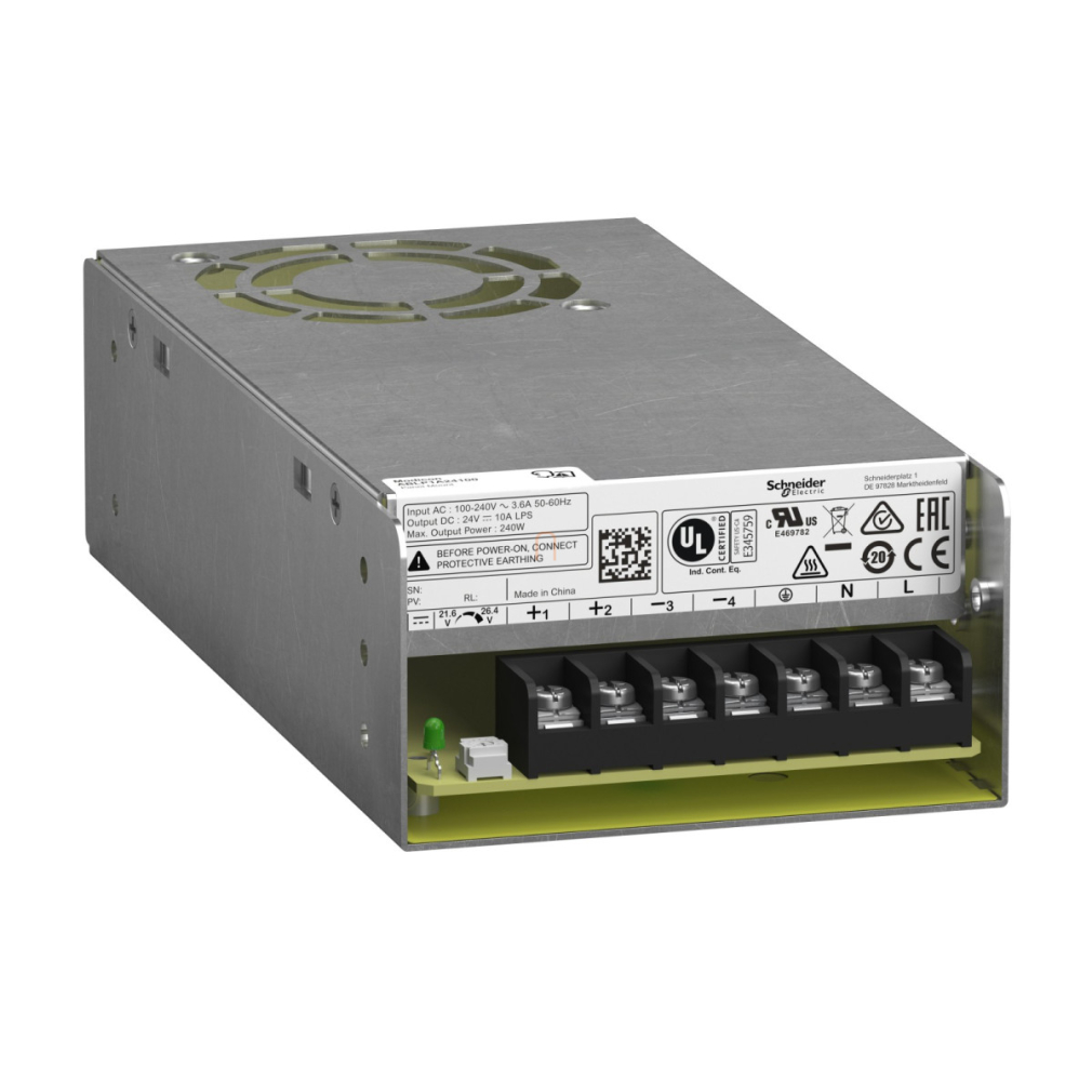 Modicon Panel tápegység, szerelőlapra szerelhető, 1fázisú, 24 VDC, 10 A, 240W ABLP1A24100 Schneider