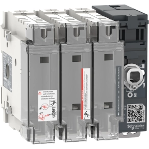 Schneider Electric FuPact GS SDF - LV481403 - 63A 3P DIN000 mellső vagy oldalsó vezérelhetőség
