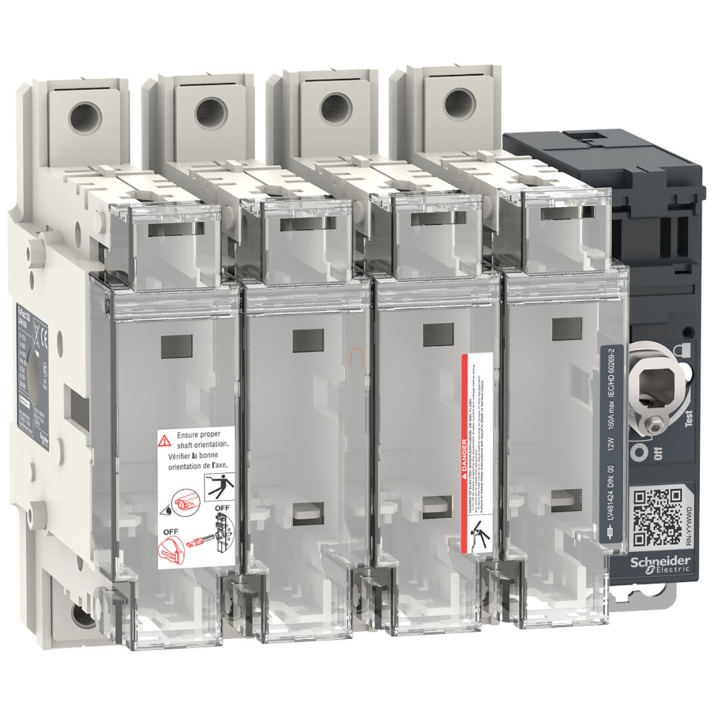 FuPact GS SDF 160A 4P DIN00 olvadóbiztosítós szakaszoló LV481424 Schneider