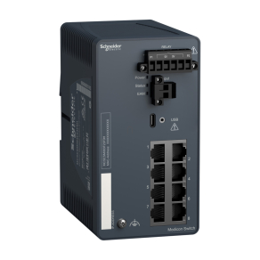  Schneider Electric ConneXium - Ethernet - MCSESM083F23F0H - Modicon switch, TCP/IP, menedzselhető, 8TX, Harsh
