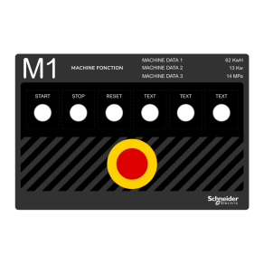   Schneider Electric Harmony XB4 - ZBYLECUST04 - Személyre szabható kezelőpanel maszk, 220x200mm, üres