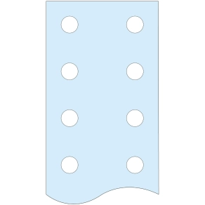 Schneider Electric PrismaSeT - LVS04518 - Lyukasztott függőleges lapos sín, 80x5mm