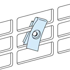   Schneider Electric PrismaSeT - LVS03180 - 20 db rácsos szerelőlapba pattintható M4 anya