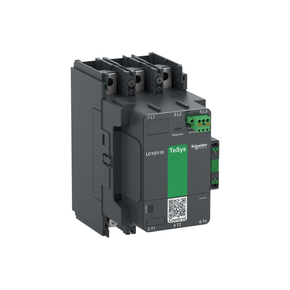 TeSys Giga standard 3P mágneskapcsoló 115A, AC3, 100-250V AC/DC tekercsfeszültség LC1G115KUEN Schneider