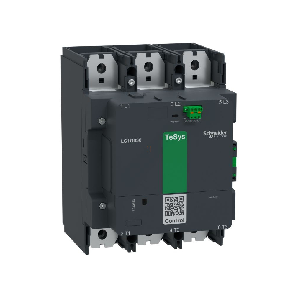 TeSys Giga standard 3P mágneskapcsoló 630A, AC3, 100-250V AC/DC tekercsfeszültség LC1G630KUEN Schneider