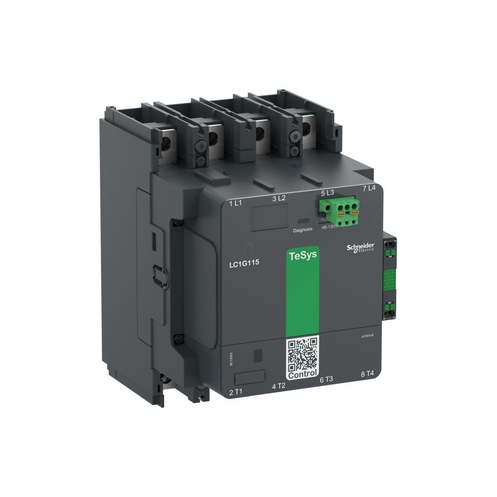 TeSys Giga standard 4P mágneskapcsoló 115A, AC3, 48-130V AC/DC tekercsfeszültség LC1G1154EHEN Schneider