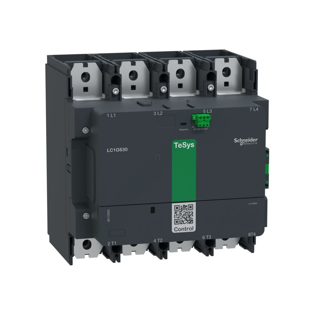 TeSys Giga standard 4P mágneskapcsoló 800A, AC3, 100-250V AC/DC tekercsfeszültség LC1G8004KUEN Schneider