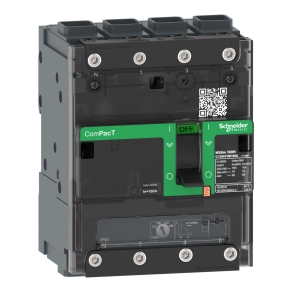   Schneider Electric ComPacT NSXm (2021) - C11H4TM100L - Megszakító (70 kA 415 VAC) , 4P 4d, 100 A beállítás TMD kioldóegység, EverLink csatlakozókkal