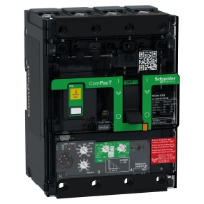 Schneider Electric ComPacT NSXm (2021) - C11N44V025B - Megszakító (50 kA 415 VAC) , 4P 4d, 25 A beállítás Micrologic 4.1 kioldóegység, sarukkal és síncsatlakozókkal