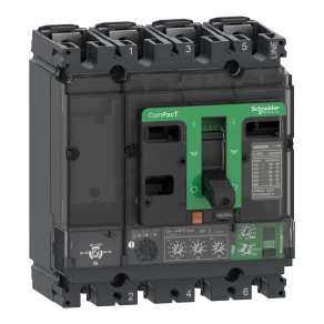   Schneider Electric ComPacT NSX (2021) - C10F44V100 - Megszakító 36 kA 415 VAC, MicroLogic 4.2 Vigi kioldóegység 100 A, 4P4d