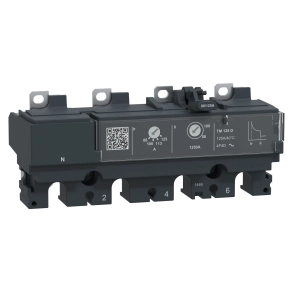 Schneider Electric ComPacT NSX160 DC - Trip unit TM125DC, 4 pólusú termikus-mágneses kioldóegység, 125A névleges áram, 750V DC, állítható túlterhelésvédelem; C164TM125D