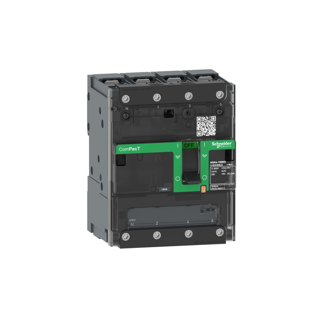 Compact NSXm szakaszoló 100NA 4P síncsatlakozókkal C114100BS Schneider