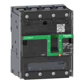 Schneider Electric ComPacT NSXm NA (2021) - C124160BS - Kapcsoló 160NA AC 4P 160A kábeles csatlakozás