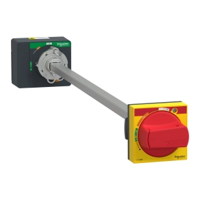 Schneider Electric ComPacT NSXm – Extended rotary handle forgóhajtás, piros/sárga, 200-600mm tengelyhosszal, IP65 védettség, PowerPact kompatibilis; LV426934T