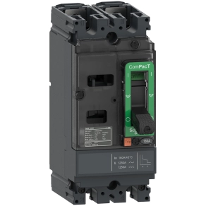 Schneider Electric ComPacT NSX (2021) - C16F2TM125 - Megszakító NSX160F AC/DC, 18 kA 415 VAC, TMD kioldóegység 125 A, 2P2d