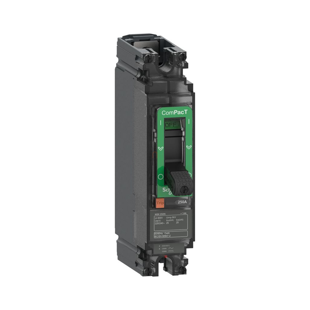 Compact NSX 250N 200A megszakító 1P 25kA AC 220/240V C25N1TM200 Schneider