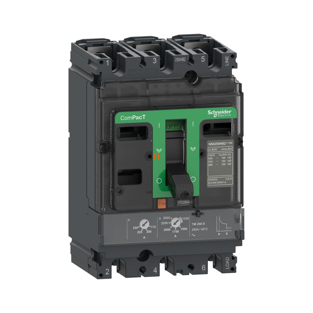 3P3D TM80D NSX100B komplett megszakító C10B3TM080 Schneider