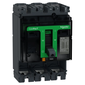 Schneider Electric ComPacT NSX (2021) - C25B3 - Megszakító alapkeret, NSX250B, 25 kA 415 VAC 50/60 Hz, 250 A, kioldóegység nélkül, 3P