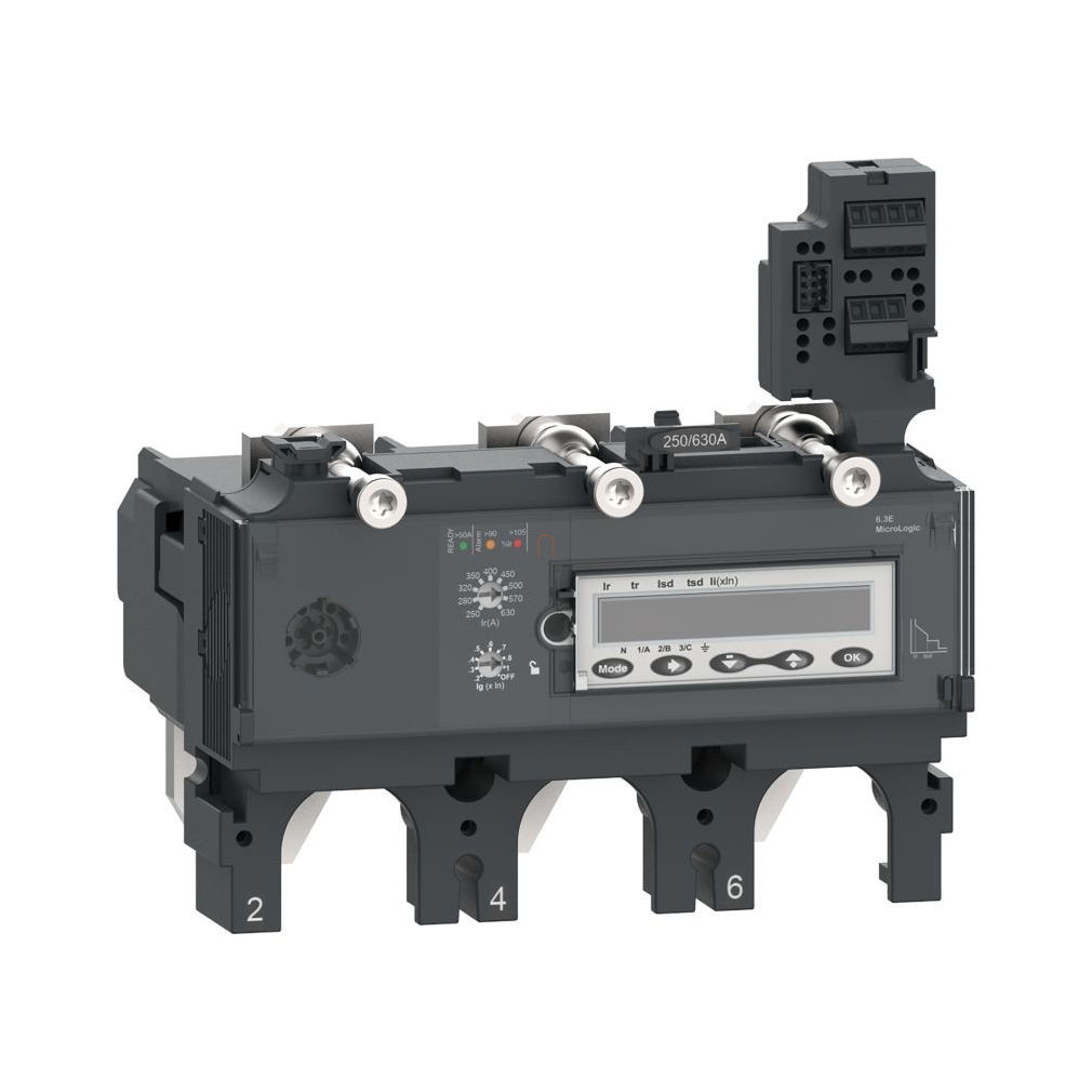 C4036M320 Kioldóegység MicroLogic 6.3 EM ComPacT NSX 400/630 megszakítóhoz, elektronikus, beállítás 320 A, 3P3d Schneider