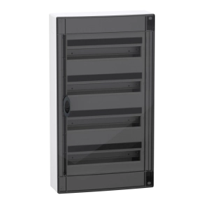 Schneider Electric PrismaSeT XS - LVSXR418 - Szekrény, füstszínű ajtó, falon kívüli, 4x18 modul, PEN
