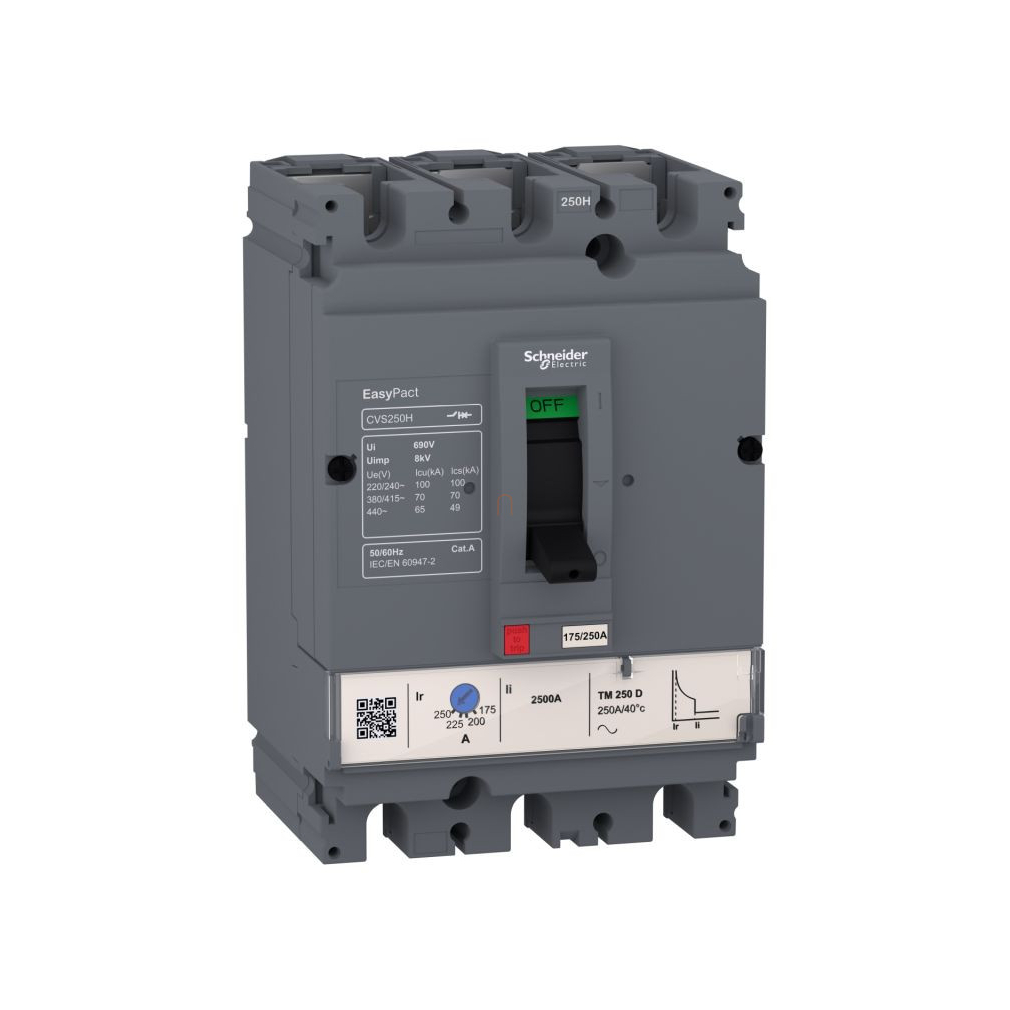 EasyPact CVS100N 50kA komplett megszakító 4P ETS2.2 100A kioldóval LV510585 Schneider
