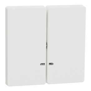 Schneider Electric Merten System Design - MTN3420-6037 - Dupla billentyű, fényjelzős funkciókhoz, mattfehér