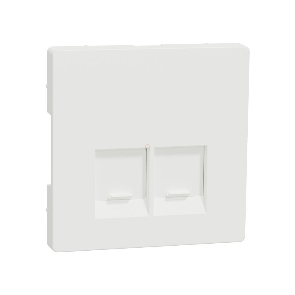 Merten Fedlap, 2xRJ45 aljzathoz, System-D, mattfehér MTN4572-6037 Schneider