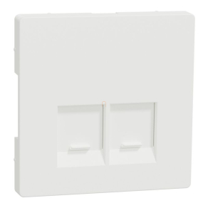   Schneider Electric Merten System Design - MTN4572-6037 - Fedlap 2xRJ45 aljzathoz, mattfehér