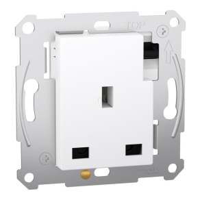   Schneider Electric Merten System Design MTN2122-0000 Brit 2P+F csatlakozóaljzat, kapcsolható, csavaros, 13A, 250 V