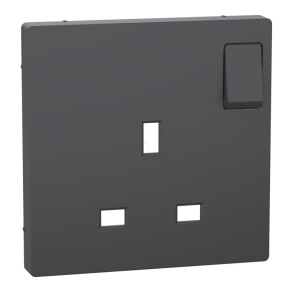   Schneider Electric Merten System Design - MTN2122-6034 - Fedlap kapcsolható brit csatlakozóaljzathoz, antracit