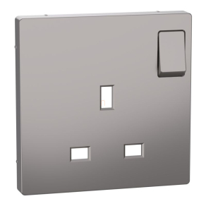   Schneider Electric Merten System Design - MTN2122-6050 - Fedlap kapcsolható brit csatlakozóaljzathoz, nikkel