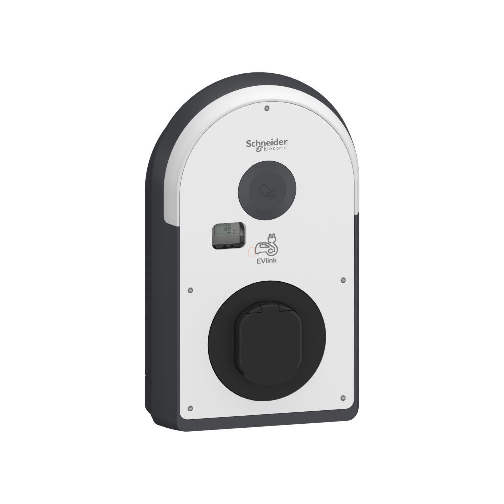 EVlink ProAC-töltőállomás 1P+N 32A-7,4kW-T2S csatlakozó-6mA DC szivárgóáram szűrő-30mA Asi áram-védőkapcsoló+MNx védelmi kioldó+MID hiteles 1P mérő EVB3S07N4AM Schneider
