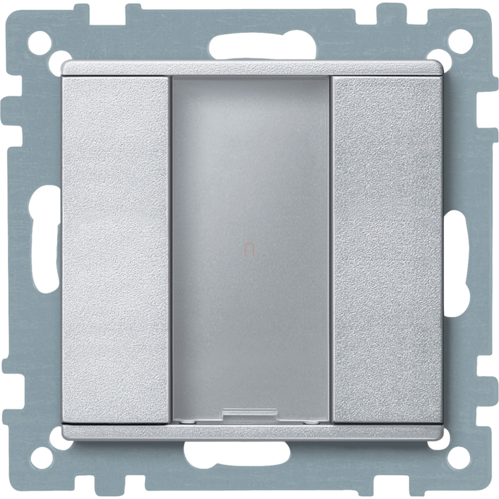 Merten-KNX 1-es nyomógomb , SystemM, alumínium MTN627560 Schneider