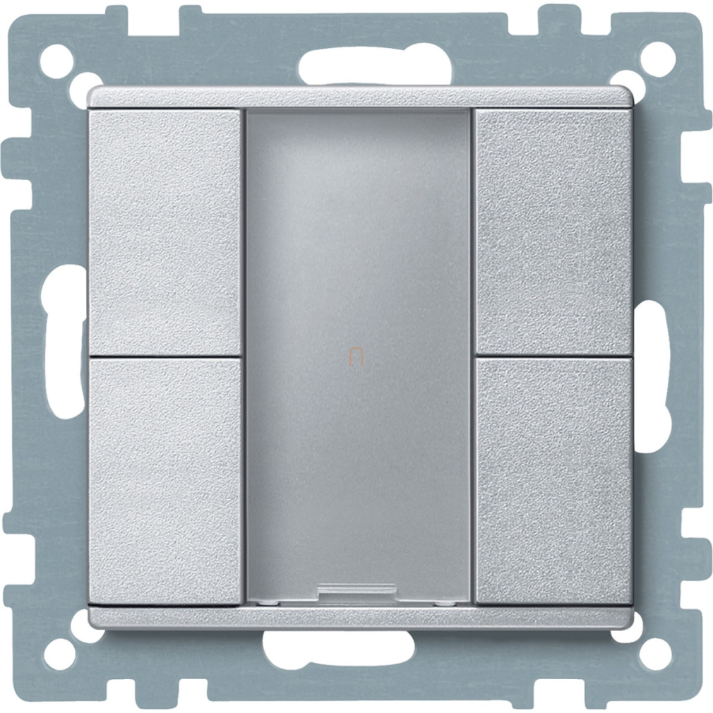 Merten-KNX 2-es nyomógomb , SystemM, alumínium MTN627660 Schneider