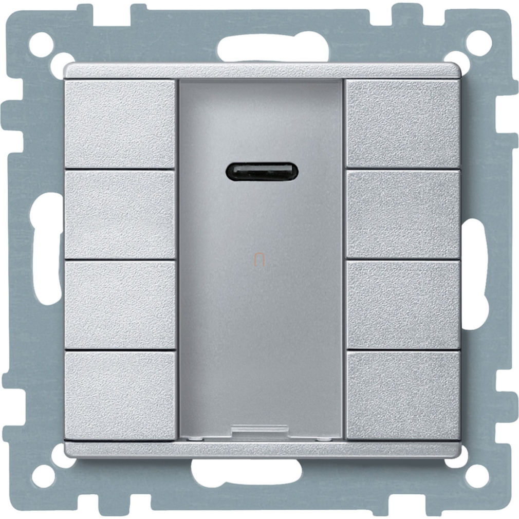 Merten-KNX 4-es IR nyomógomb , SystemM, alumínium MTN627960 Schneider