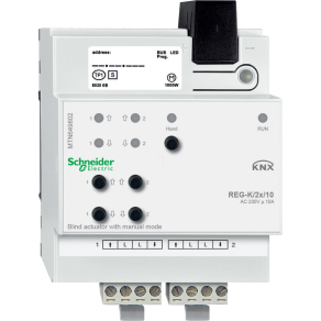   Schneider Electric KNX - MTN649802 - Merten-KNX REG-K/2x/10 zsalumozgató aktor kézi üzemmóddal