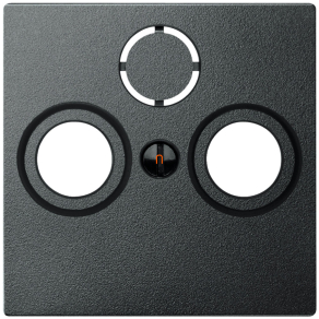   Schneider Merten antenna csatlakozó fedlap, 3 kimenettel, felirat nélkül, antracit (System-M)