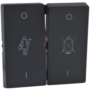   Schneider Merten dupla billentyű, szállodai funkciókhoz, System-M, antracit MTN435614