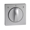 Schneider Electric Merten System-M - MTN437160 - Fedlap, forgatógombos ventilátor kapcsolóhoz, System-M, alumínium