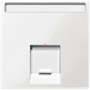   Schneider Merten System M fedlap adatkommunikációs aljzathoz, RJ45, 1-es, infraplus feliratozható, polár fehér, fényes MTN469819