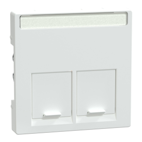   Schneider Merten fedlap, 2xRJ45 aljzathoz, aktív fehér, antibakteriális (System-M)