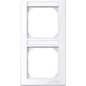   Schneider Merten M-Smart feliratozható kettes, függőleges keret, aktív fehér (antibakteriális) MTN470225