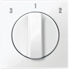 Schneider Electric Merten System-M - MTN567319 - Fedlap, forgatógombos ventilátor kapcsolóhoz, System-M, polárfehér