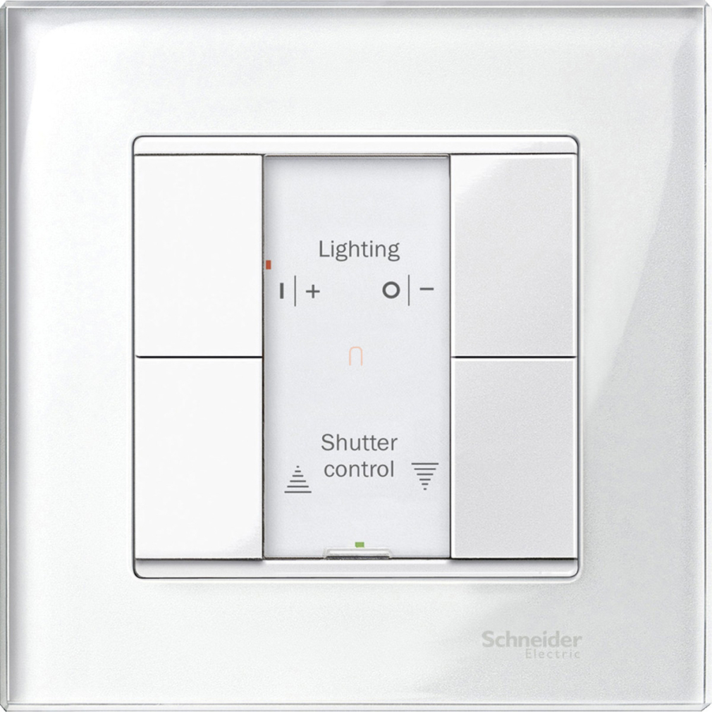 Merten-KNX 2-es nyomógomb , SystemM, polárfehér, fényes MTN617219 Schneider