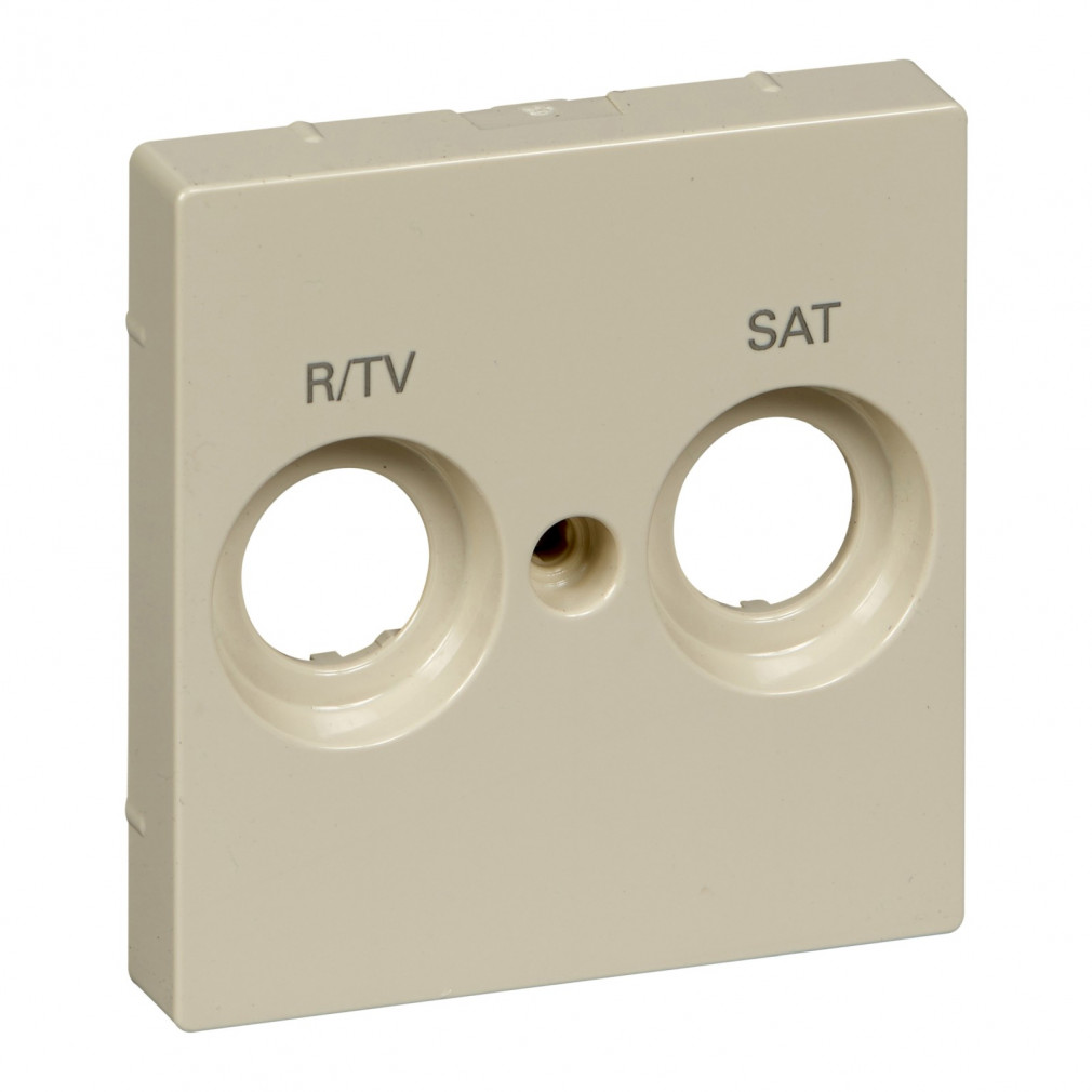 Schneider Merten TV/R-SAT fedlap, 2 kimenettel, System-M, krém MTN299844